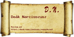 Deák Narcisszusz névjegykártya